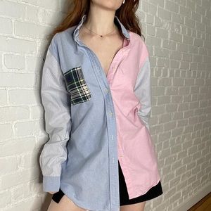 RL Classic Fit Patchwork Button Down Shirt